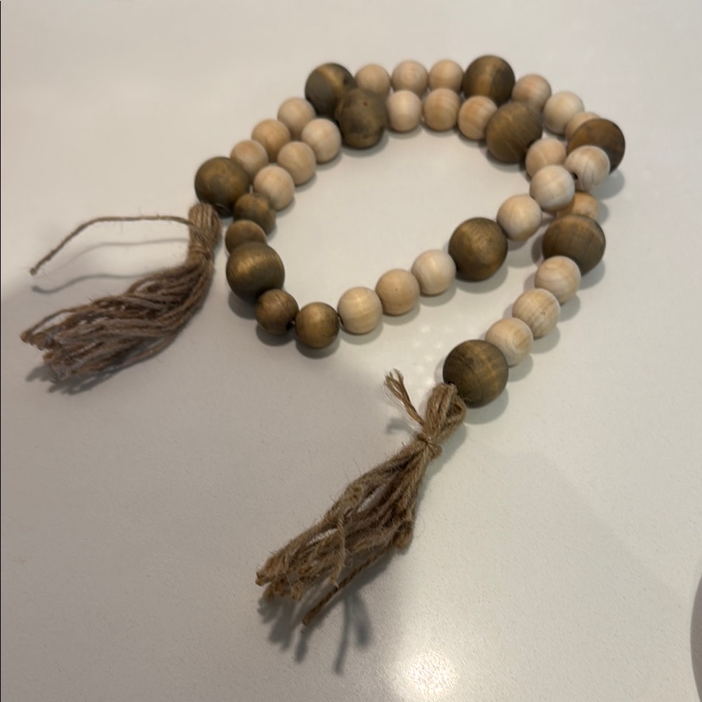 Natural Wooden Beaded Decor